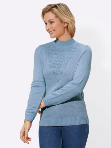 WITT WEIDEN Bouclé-Pullover in hellblau