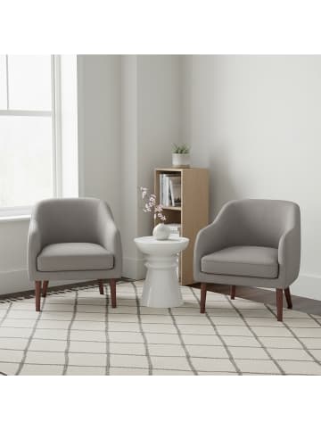 relaxdays Beistelltisch in Weiß - (H)45 x (Ø)38 cm