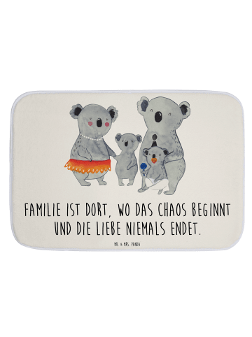 Mr. & Mrs. Panda Badematte Koala Familie mit Spruch in Weiß