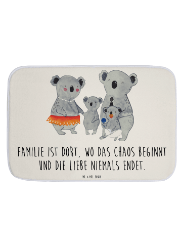 Mr. & Mrs. Panda Badvorleger Koala Familie mit Spruch in Weiß