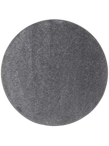 Snapstyle Hochflor-Teppich Cottage Rund in grau