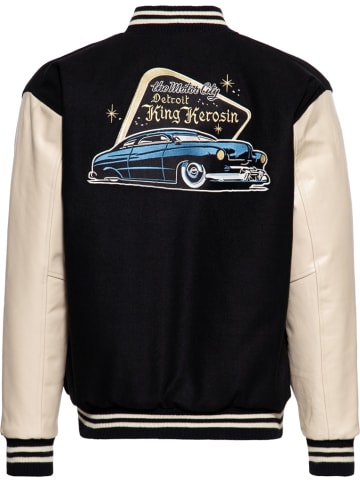 King Kerosin Lederjacke "Detroit Greaser" in Schwarz