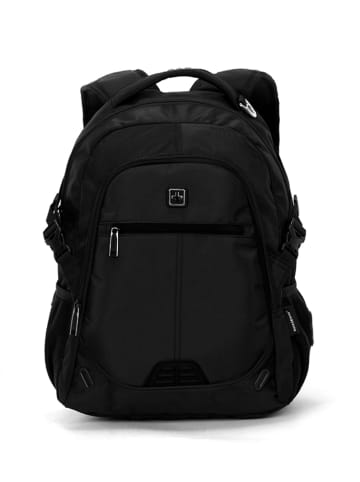 COFI 1453 Reisetasche Rucksack mit 3 Fächern in Schwarz