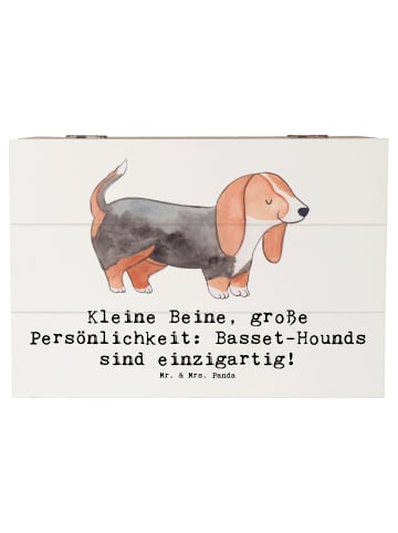 Mr. & Mrs. Panda Aufbewahrungsbox Basset Hound Persönlichkeit mi... in Weiß