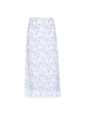 Usha Women Skirt in blue offwhite