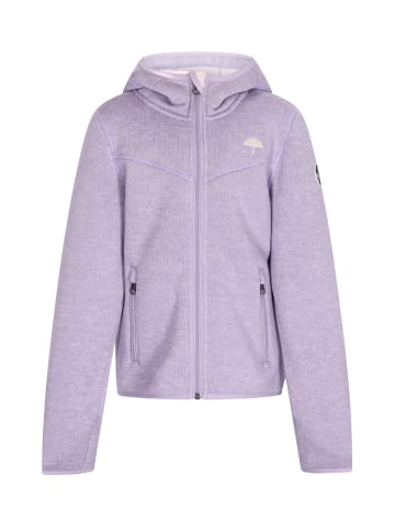 Schmuddelwedda Mädchen Strickfleecejacke in Grauviolett Melange