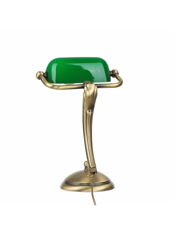 Licht-Erlebnisse Tischlampe (B)12 x (L)19 x (H)28.5 cm in Bronze hell glänzend GrünBronze hell glänzend Grün