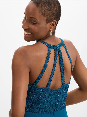 Marie Lund Abendkleid in petrol - 0002