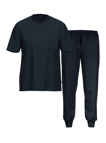 Ammann Schlafanzug Cotton in Dunkelblau