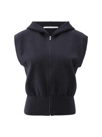 YAYA Sleeveless Hoodie in Inkwell Blue