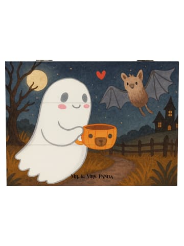 Mr. & Mrs. Panda Geschenkbox Gespenst Kaffee Design ohne Spruch in Weiß