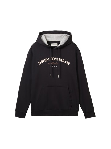 Tom Tailor Hoodie in schwarz