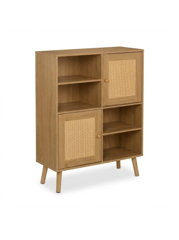 relaxdays Sideboard in Natur - (B)80 x (H)97 x (T)29 cm
