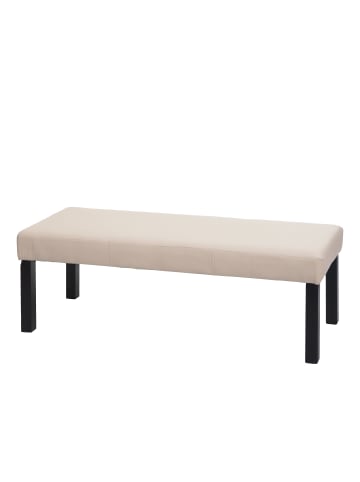 MCW Sitzbank M37, 120x43x49cm creme, dunkle Beine