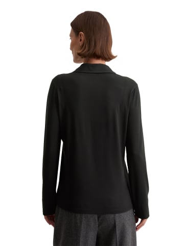 Marc O'Polo Jerseybluse im Polo-Stil regular in Schwarz
