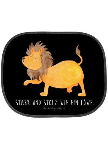 Mr. & Mrs. Panda Sonnenblende Sternzeichen Löwe mit Spruch in Schwarz