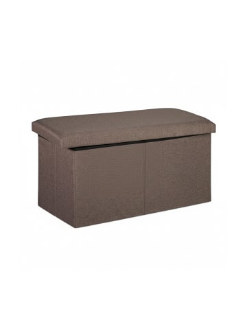 relaxdays Sitzbank in Graubraun - (B)76,5 x (H)38 x (T)38,5 cm