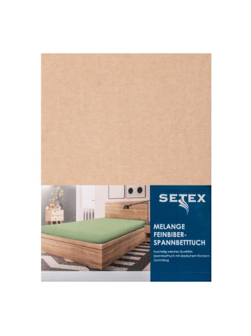 Setex Feinbiber Spannbettlaken in taupe