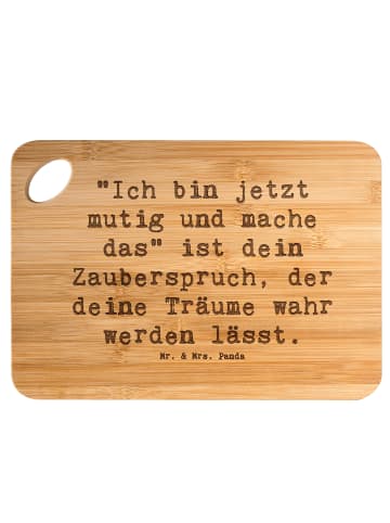 Mr. & Mrs. Panda Holzbrett Spruch Mutig zu sich selbst stehen mi... in Braun