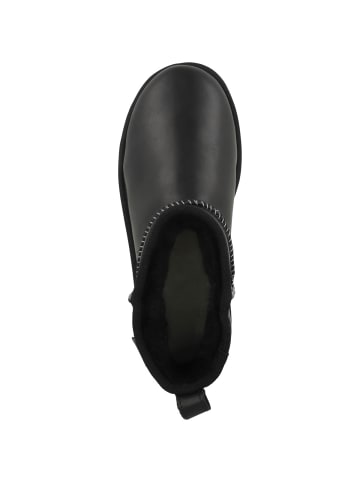 UGG Boots Classic Ultra Mini Lthr Regen in schwarz