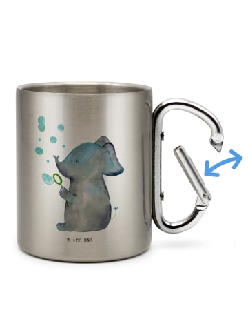 Mr. & Mrs. Panda Edelstahlbecher Elefant Seifenblasen ohne Spruch in Silber