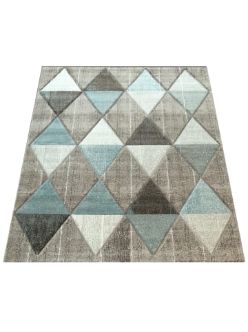 KADIMA DESIGN Teppich Kurzflor Rauten Wohnzimmer in Beige