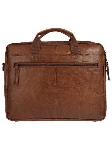 SPIKES & SPARROW Aktentasche echt Leder in cognac