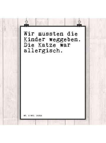 Mr. & Mrs. Panda Bild Wir mussten die Kinder... mit Spruch in Weiß