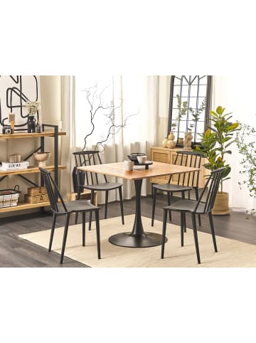 Beliani Esszimmertisch BOCA in Braun/Schwarz - (W) 90 x (H) 74 x (L) 90 cm