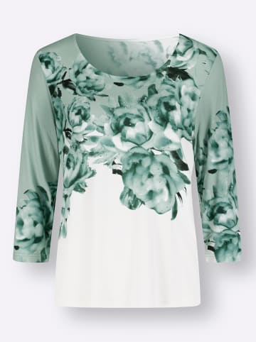 creation L Shirt in weiß-kalkmint-bedruckt