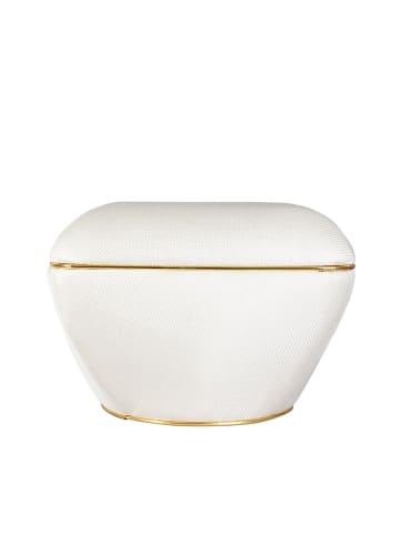 Kayoom Hocker Contessa in elfenbein - gold
