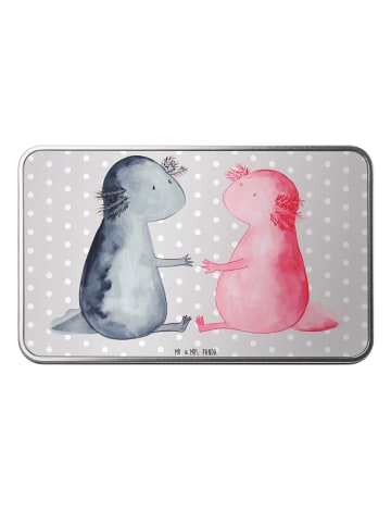 Mr. & Mrs. Panda Erinnerungsbox Axolotl Liebe ohne Spruch in Grau Pastell