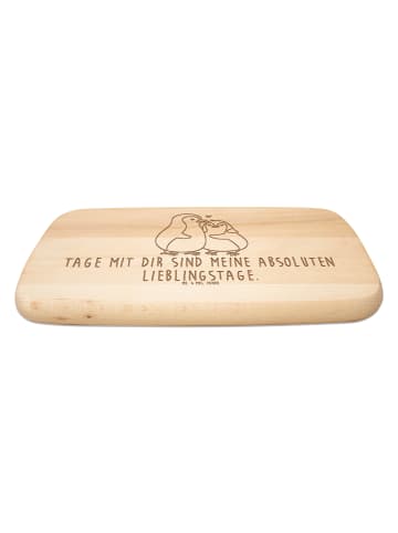 Mr. & Mrs. Panda Schneidebrett Pinguin umarmen mit Spruch in Transparent