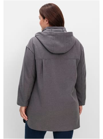 sheego Kapuzenjacke in anthrazit