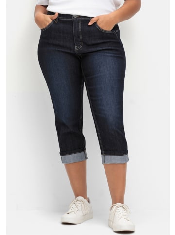 sheego Stretch-Jeans in blue black denim
