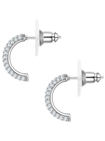 Yokoamii Ohrringe aus Messing mit Zirkonia in silber