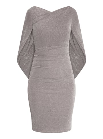 Vera Mont Cocktailkleid im Glitzer-Look in Taupe/Silver
