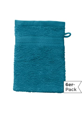 REDBEST Frottier Waschhandschuh 6er-Pack Chicago in petrol