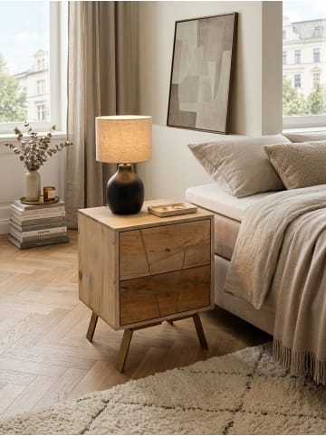 KADIMA DESIGN Nachtkonsole | Mango, 40x56x40cm, Schubladen