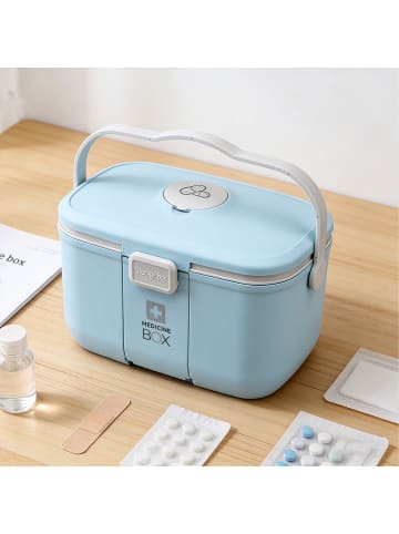 relaxdays Medizinbox in Blau