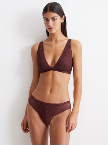 Marc O'Polo Bralette Timeless Lace in deep ruby