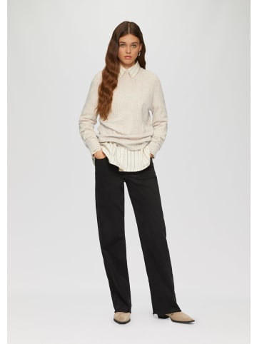 QS Strickpullover langarm in Beige