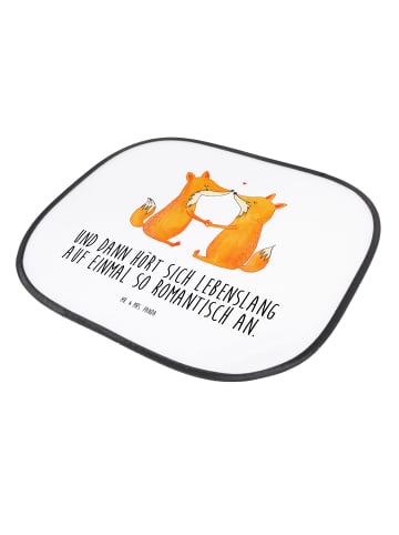 Mr. & Mrs. Panda sonnenschutz Füchse Liebe mit Spruch in Weiß