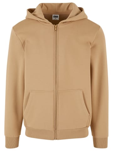 Urban Classics Zip-Kapuzenpullover in warmsand