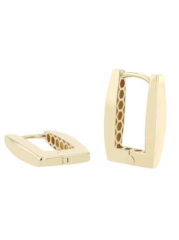 Adeliás Damen Ohrringe – Klappcreole aus 333 Gold in gold