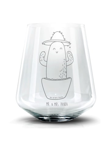 Mr. & Mrs. Panda Whiskey Tumbler Kaktus Hut ohne Spruch in Transparent