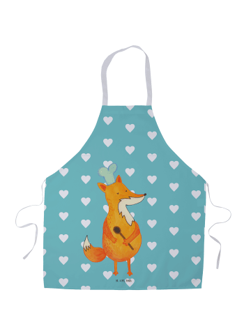 Mr. & Mrs. Panda Schürze Fuchs Koch ohne Spruch in Türkis Pastell