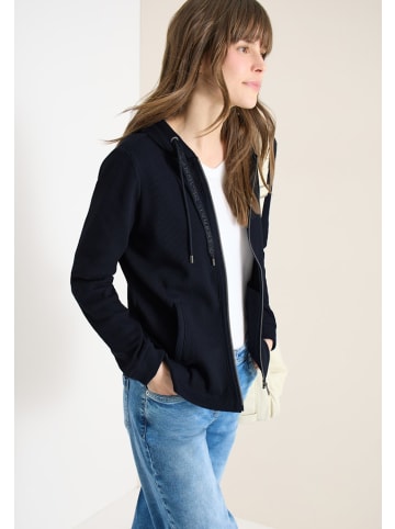 Cecil Langarm Jacke mit Kapuze und Taschen in Blau