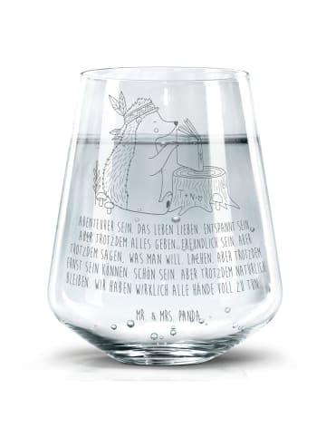 Mr. & Mrs. Panda Glas Igel Federschmuck mit Spruch in Transparent