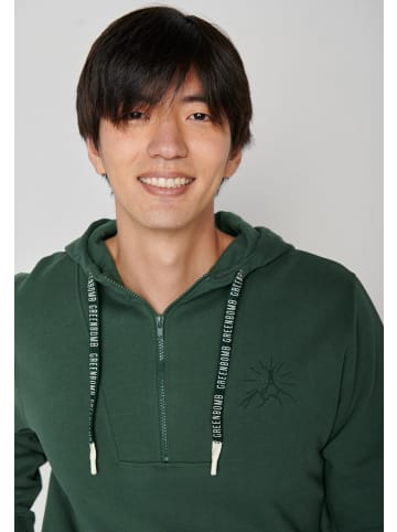 GreenBomb Hoodie Nature Mountain Sun in Flaschen Grün